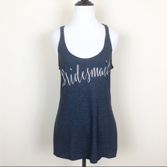 Bridesmaid Graphic Racerback Tank Top - Size Small - Picture 1 of 7